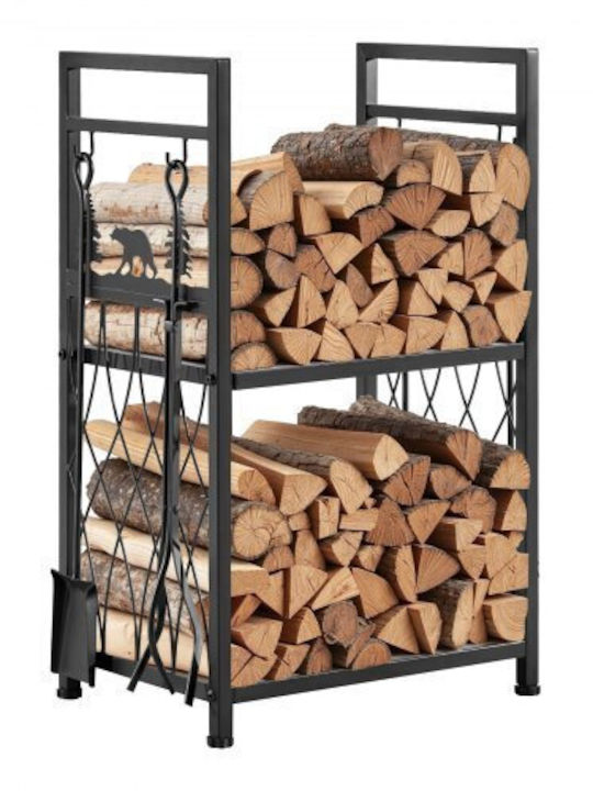 Vevor Wooden Shelf Wood Storage 45.5x33x76.5cm Gray