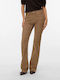 Flash Women's Fabric Trousers Flared Beige