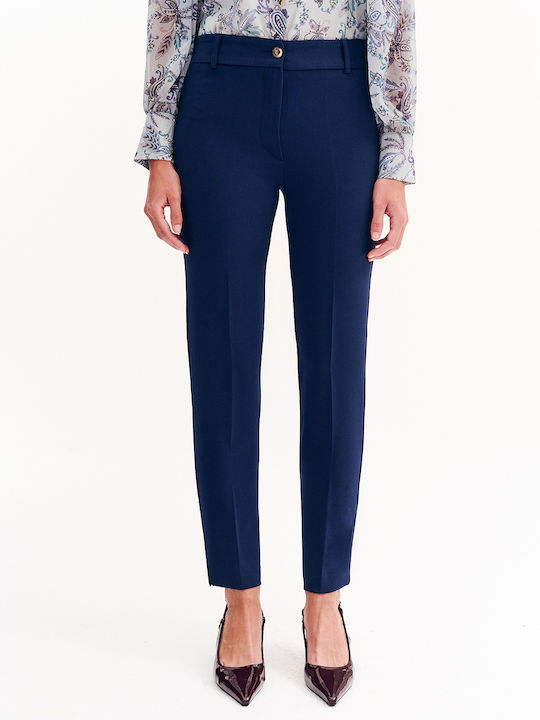 Damen Stoff Hose in Schlanker Passform Blue