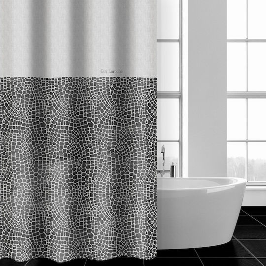 Guy Laroche Safari Duschvorhang Stoff 180x185cm Anthracite