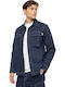 Μακρυμάνικo Τζιν Overshirt σε Φαρδιά Γραμμή Blue