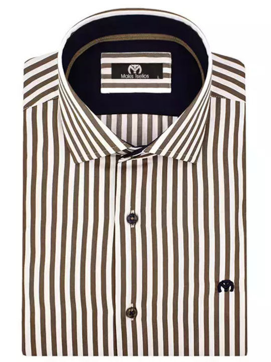 Makis Tselios Fashion Long-sleeved Shirt Tan, W...