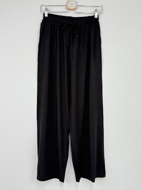 Topaki Summer Cotton Women's Pajamas Trousers Black