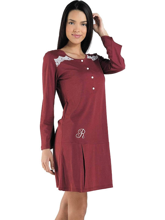Rachel Winter Women's Nightdress burgundy