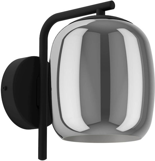 Eglo Modern Wall Lamp with E27 Socket Black 15x22cm