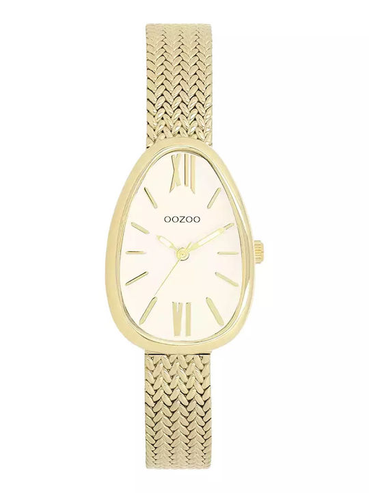 Oozoo Timepieces Womens Watch 24mm Battery with Gold Metal Strap