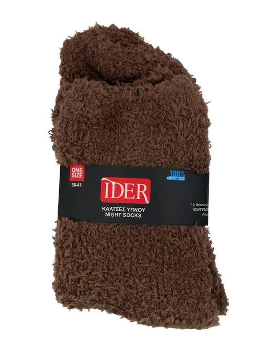IDER Damen Gemusterte Socken Braun 1Pack