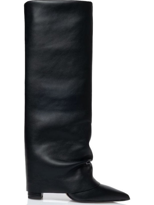 Sante Leather High Heel Women's Boots Black