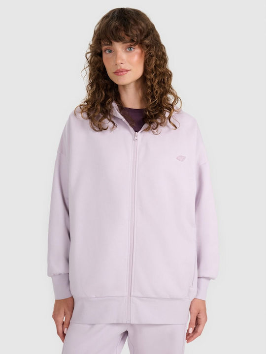 Women's Sweatshirt Jacket Hooded Light Violet