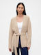 Μακριά Γυναικεία Πλεκτή Ζακέτα Moonstone Heather Beige