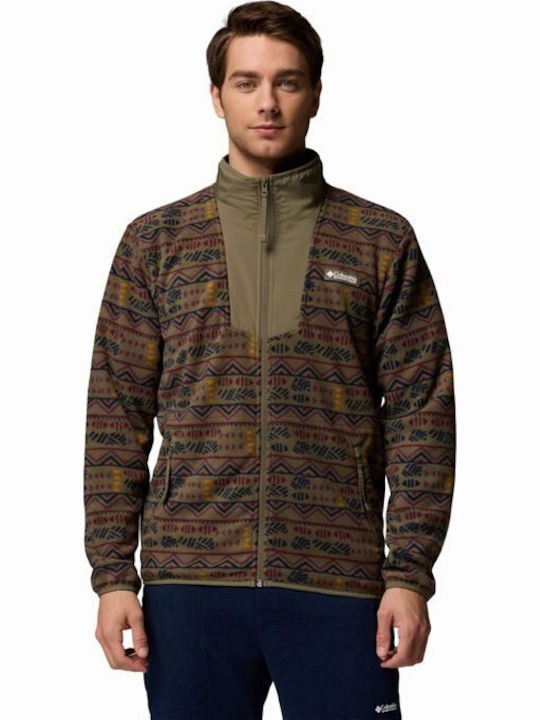 Columbia Full Men's Fleece Cardigan Stone Green