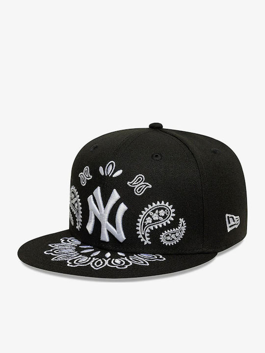 New Era Men's New York Yankees MLB Paisley 59fifty Cap Black