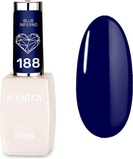Manica Glossy Nagellacke Lang anhaltende Blau Inferno - 188 10ml