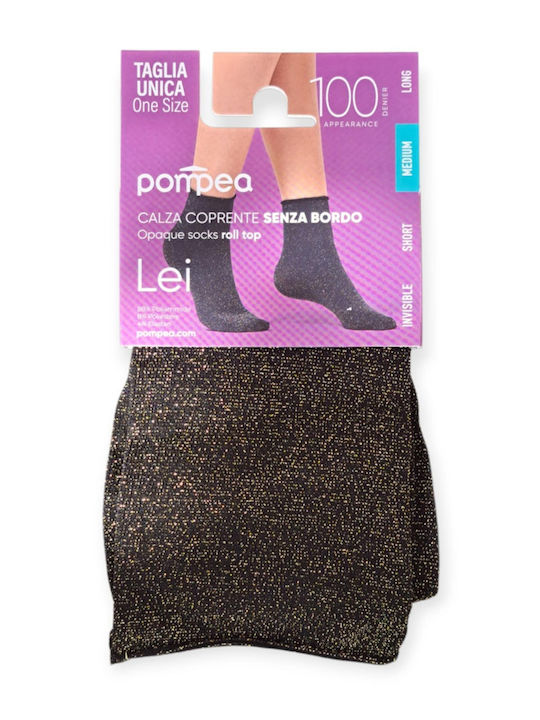 Pompea Дамски Чорапи Black/Gold 1Пакет Pompea Дамски Чорапи Black/Gold 1Пакет
