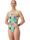 Printed Activewear Swimsuit Tropicana Black