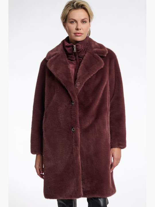 Rino&Pelle Women's Short Fur Chocolate Bean