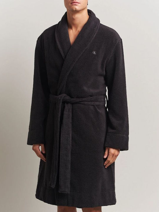 Calvin Klein Men's Winter Pajama Robe Black