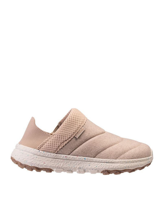 Γυναικεία Slip-On από Συνθετικό Δέρμα Ροζ