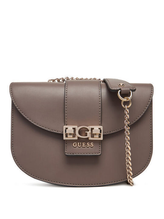 Guess Σετ Γυναικεία Flap Τσάντα Καφέ