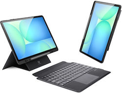 Dux Ducis Dk Series Flip Cover Silicone with Keyboard Samsung Tab S10 FE+ Black