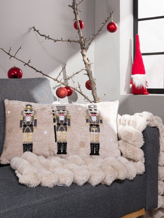 Teoran Christmas Decorative Pillow Rectangular Gray 35x60cm
