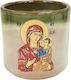 Kerze Tasse Keramik Theotokos Glasierte Zweifarbig