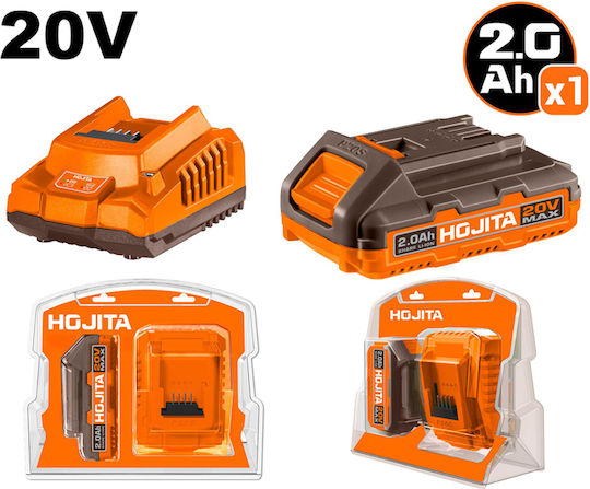 Hojita Μπαταρία Εργαλείου Λιθίου 20V με Χωρητικότητα 2Ah HJLBC2121