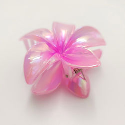Haarspangen mit Blume Rosa