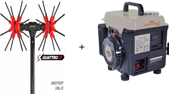 X.Quattro CF Recoltator de Măsline Tip Urzică de mare cu Tijă Fixă Carbon 2.4m și Greutate 2.6kg