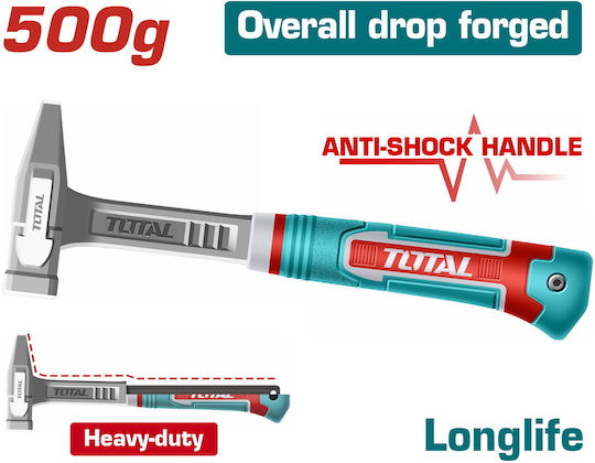 Total Σφυρί 500gr με Πλαστική Λαβή THMH62500L