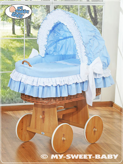 My Sweet Baby Strohmoseskorb mit Gestell Beiges