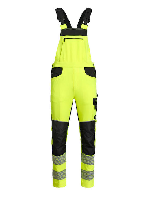 Stenso Work Coveralls Dungarees & Reflective Tapes Yellow