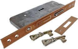 Sliding Door Lock Halz Double Hook 40mm No 850 Brown