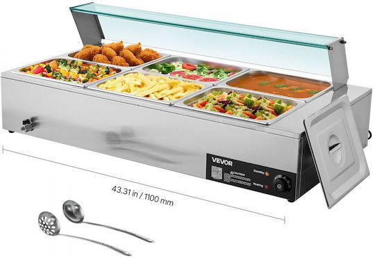 Vevor Θερμαντικό Μπουφέ Σάλτσας με Ισχύ 1500W