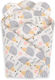 Doll's Blanket Bear Pillow Gray Hedgehogs
