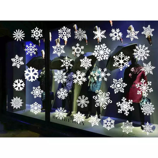 Autocolante de Geamuri cu Brazi de Crăciun 35x50cm