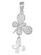 Butterfly Charm in 14K White Gold with Zircon