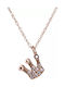 Charm mit Design Tiara aus Roségold 14K mit Zirkon