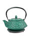Madras Teapot Cast Iron Turquoise 760ml