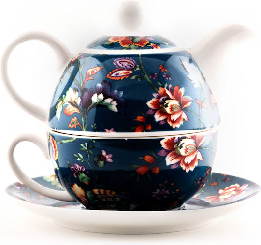 Madras One Person Teapot Porcelain Blue 420ml