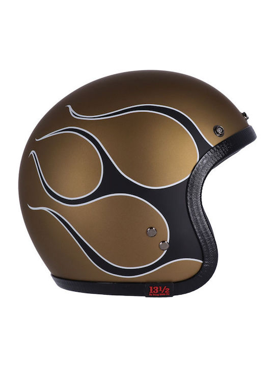 13 1/2 Magazine Skull Bucket Flames Matt Gold Κ...