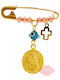 Atofio Kosmima Child Safety Pin made of Gold 9K