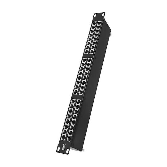 Patch Panel Cat6 48 Ports 1U Power On PP-C6-F48 FTP