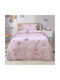Lino Home Σετ Σεντόνια Ημίδιπλα Βαμβακερά Dreamy Dancers Pink 170x260cm 3τμχ