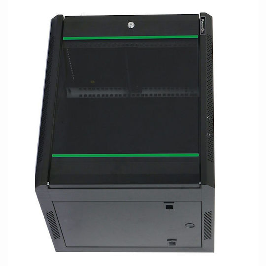 Power On Επιτοίχια Καμπίνα Rack 15U 60x60x76.9cm Μαύρο 050188