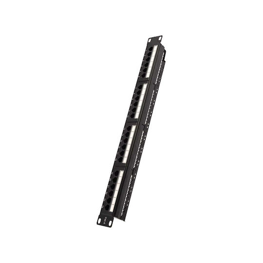Patch Panel Cat6 24 Θέσεων 1u Power On Pp-c6-u24 Utp Rack-Halterung