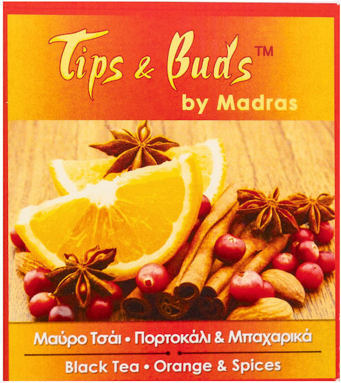 Tips & Buds Πορτοκάλι Μπαχαρικά Μαύρο Τσάι 10 Φακελάκια