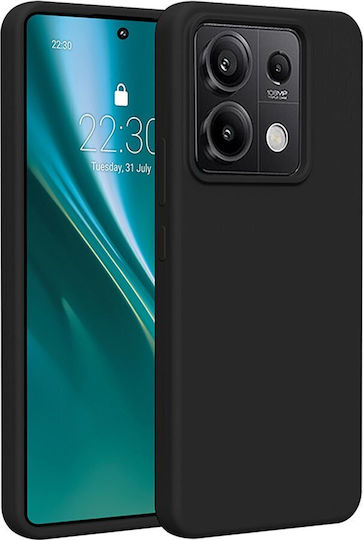 Etteri Umschlag Rückseite Silikon Schwarz (Redmi Note 13 Pro 5G / Poco X6)