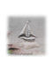 Tatu Moyo Handmade Tabletop Lucky Charm Boat Silver made of Stone 2026 9cm 1pcs