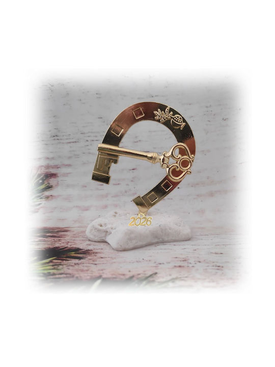 Tatu Moyo Handmade Tabletop Lucky Charm Horseshoe Gold made of Stone 2026 9cm 1pcs Tatu Moyo Handmade Tabletop Lucky Charm Horseshoe Gold made of Stone 2026 9cm 1pcs